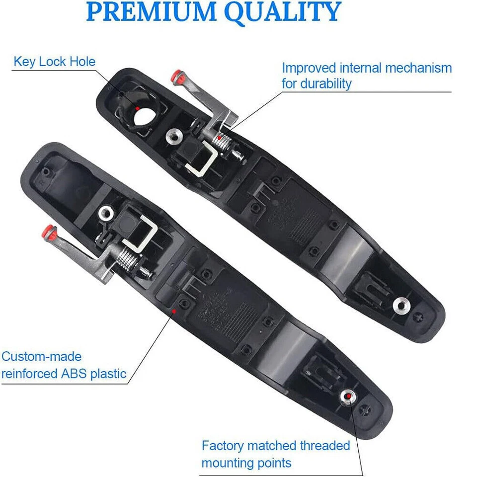 4PCS Door Handle Gloss Black Fits For 2007-2013 Chevy Tahoe Silverado GMC Yukon - Image 3 of 4