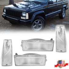 4x Clear Front Signalside Marker Light For 84-96 Jeep Cherokee 86-92 Comanche 4x Clear Front Signalside Marker Light For 84-96 Jeep Cherokee 86-92 Comanche