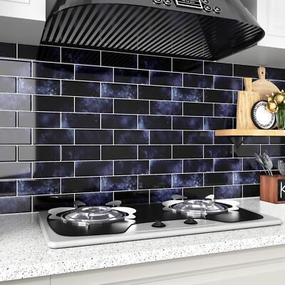 Wallercity Modern Purple Peel and Stick Backsplash Tile Stickers