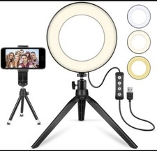 Video Photography Ring Light Kit Stand Cell Phone Light Black F-537 YOOZON