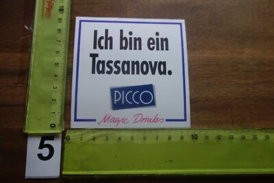 Alter Aufkleber Coffee Kaffee PICCO Espresso-Tassen Spruch Tassanova