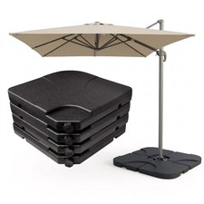 Cantilever Square Parasol Base Set of 4 Outdoor Patio Garden Umbrella Weights