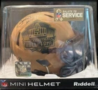 “Mean” Joe Greene Signed Hall Of Fame Salute To Service Mini Helmet-Steelers BAS