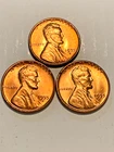 Three 1955 S Uncirculated  Lincoln Cents Very Nice