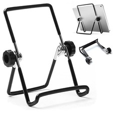 Adjustable Tablet Stand Holder Non-Slip Desktop Mount Black 7 x 5.5 Inches