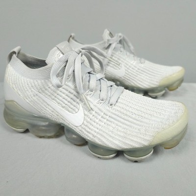 Nike Vapormax Flyknit Shoes Women Size White Pure Platinum Knit  Sneaker