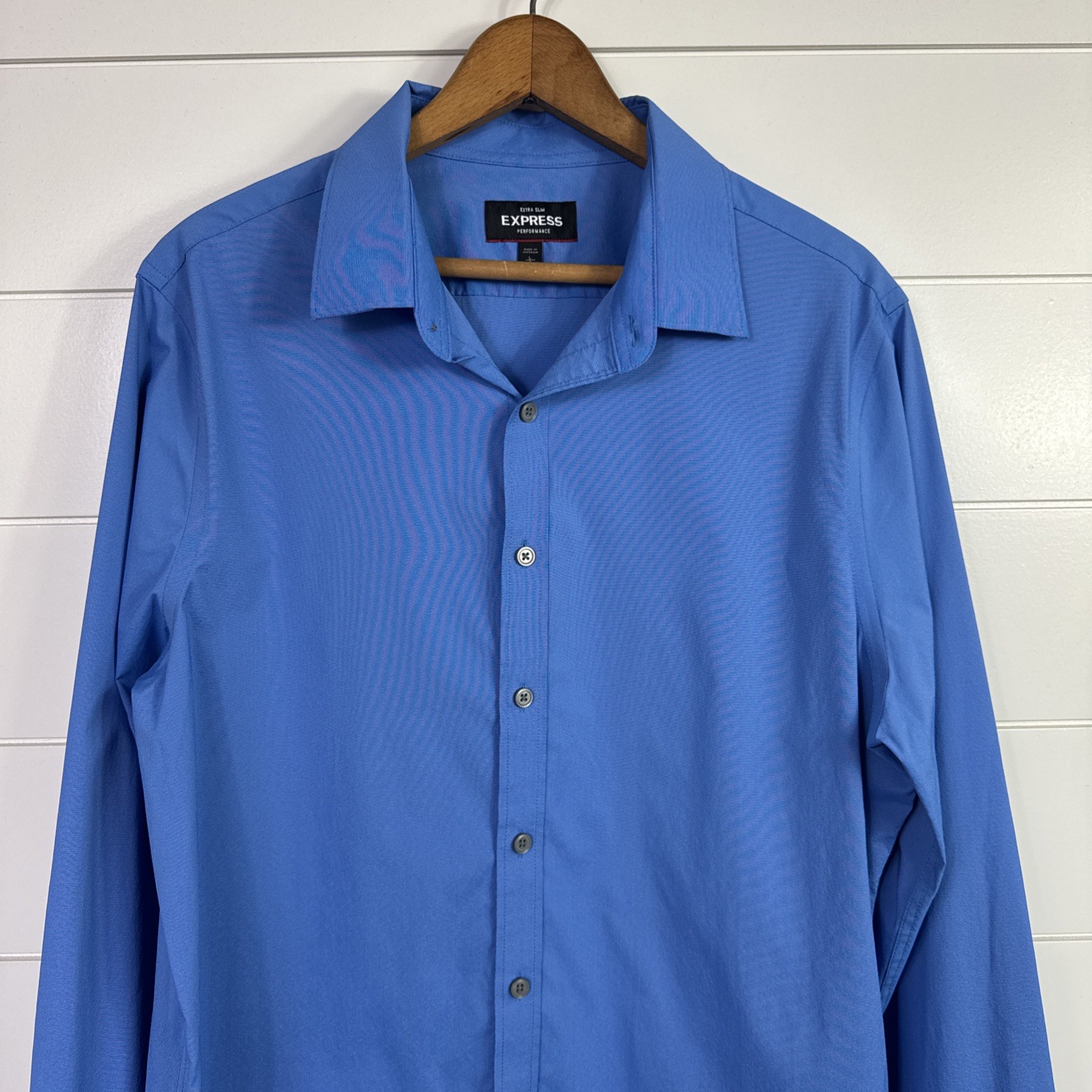 Men's Express Performance Extra Slim Button Front… - image 2