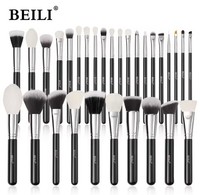 BEILI Black Makeup brushes set Of 23 Professional Natural goat hair brushes