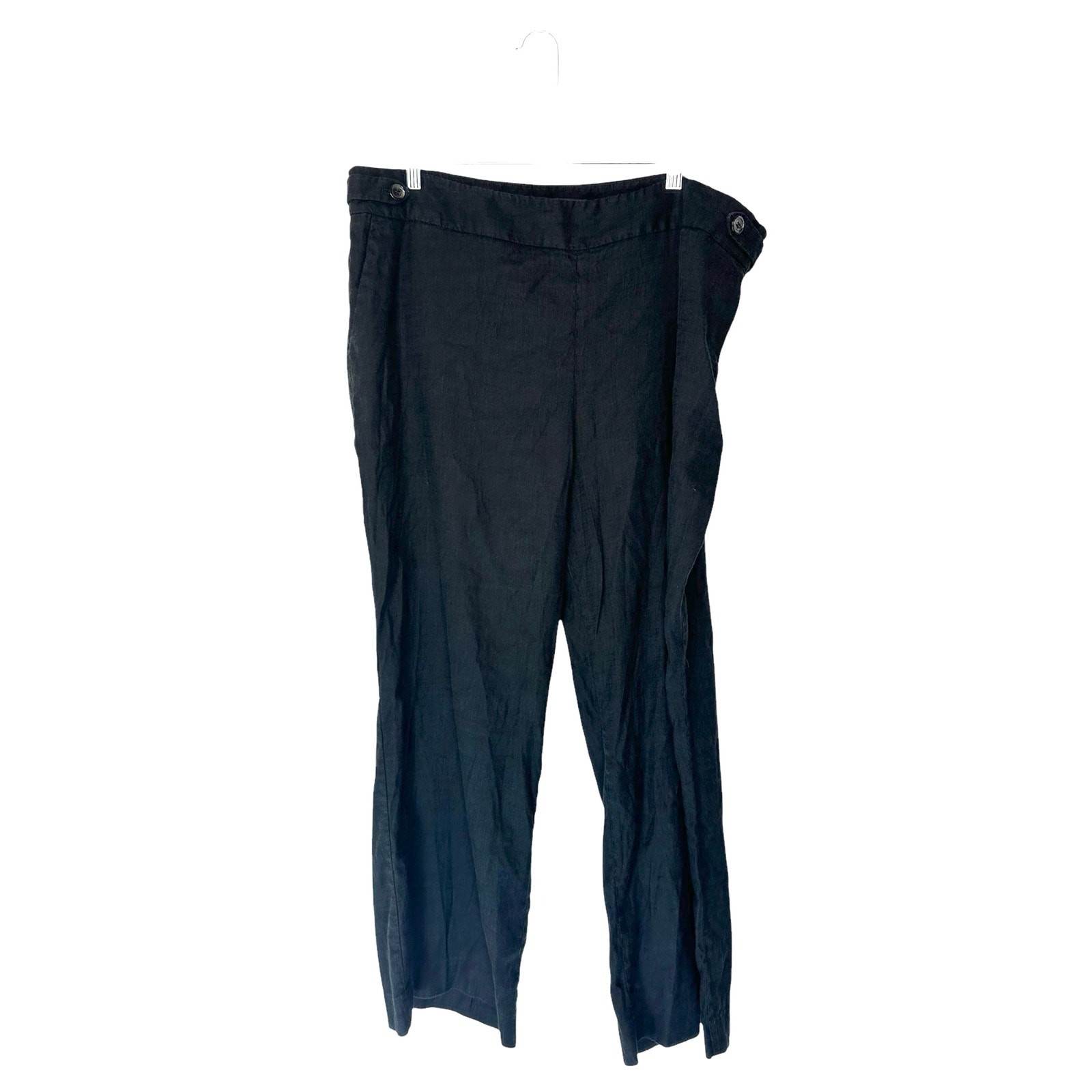 Talbots Black Basic Relaxed Langenlook Linen Blen… - image 1