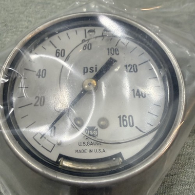 #ad U.S. Gauge USG 4quot; Dial Pressure Gauge 0 160Psi 316 Stainless Steel 1 4quot; $24.99