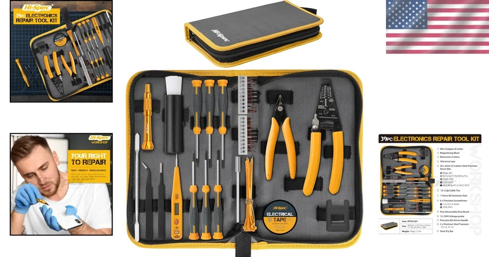 Precision Electronics Repair Kit - 39pc Set - Image 2 of 4