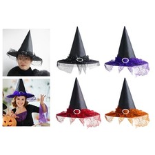 Halloween Witch Hat Adult Hat Wide Brim Adult Dress up Photo Props Modern