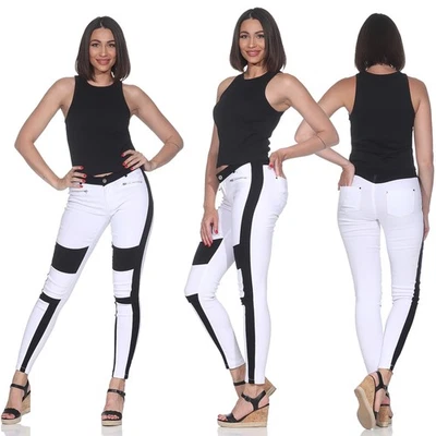 Damen Skinny Jeggings Slim Fit Hose Röhren Treggings Leggings Stretch Hüfthose - Bild 1 von 4