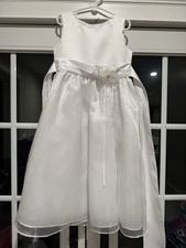 Girls White Wedding/ 1st Communion/Flower Girl/ Pageant Dress Size 6