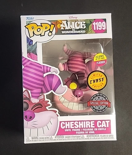 Funko POP! Disney Alice in Wonderland 1199 Cheshire Cat Chase Flocked GITD Spec!