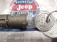 Nos Ignition Switch Lock Jeep Logo Keys 1962 - 1974 Amc Jeep Jeepster Cj Dj J