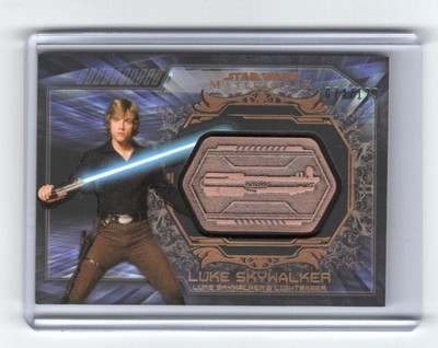Star Wars Masterwork 2015 Topps Lightsaber Medallion Luke Skywalker #074/129