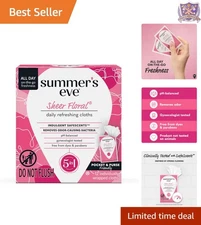 Feminine Wipes Floral pH-Balanced Odor Control Individually Wrapped 12 Pack