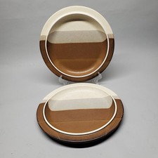 2 Vintage Fabrik Agate Pass 10.75 in Stoneware Dinner Plates MCM Jim McBride