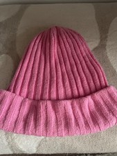 H&M Candy Pink Ribbed Knit Hat