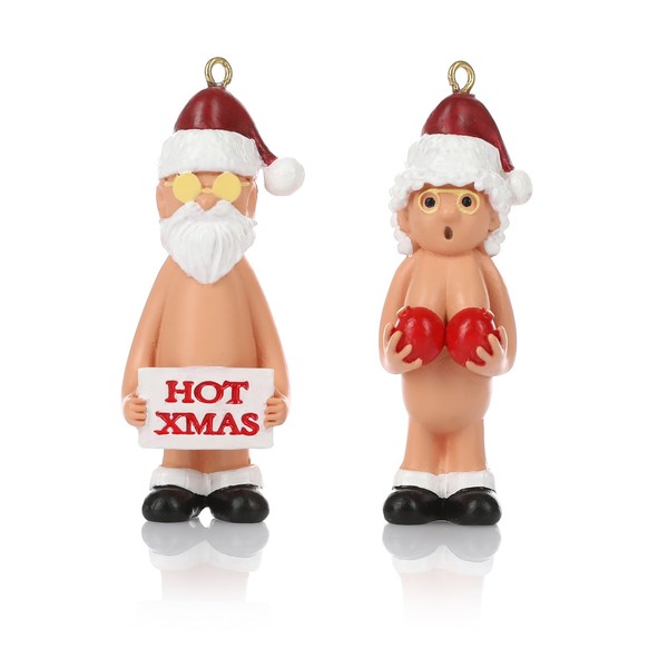 Nordstern Nackter Weihnachtsmann 2Er Set - Lustige Weihnachtsdeko-image