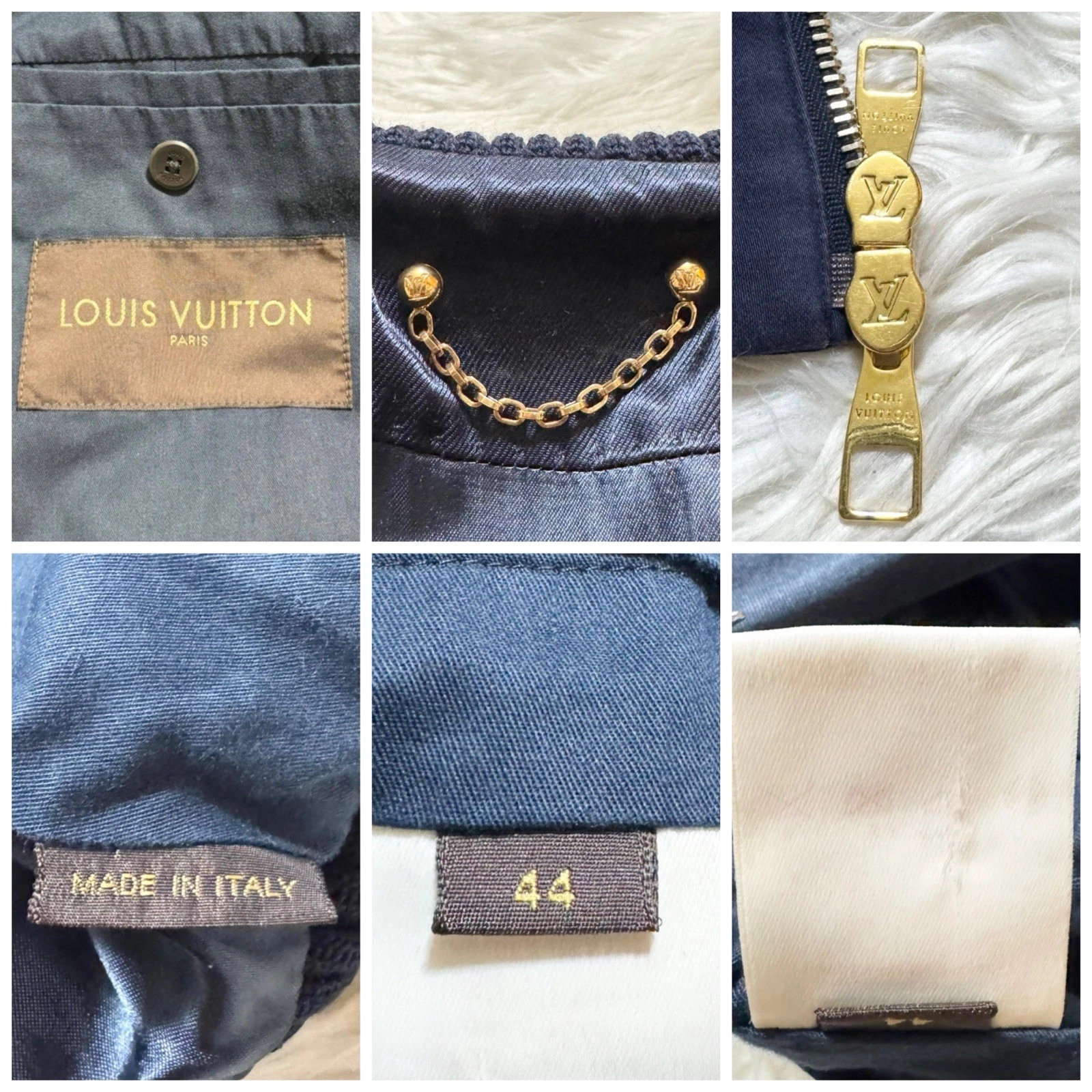 LOUIS VUITTON（LV） Autentica giacca blusa Louis Vuitton passerella costola commutazione sfumata 44 LV