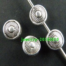 150pcs Tibetan Silver Flat Spacer Beads 6x3.5mm 10726
