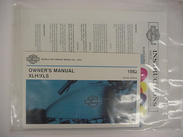 NOS ハーレー XLH/XLS 1982 オーナーズマニュアル 英語版 未開封 NOS Harley 1982 XLH, XLS Sportster Owner's Manual | eBay