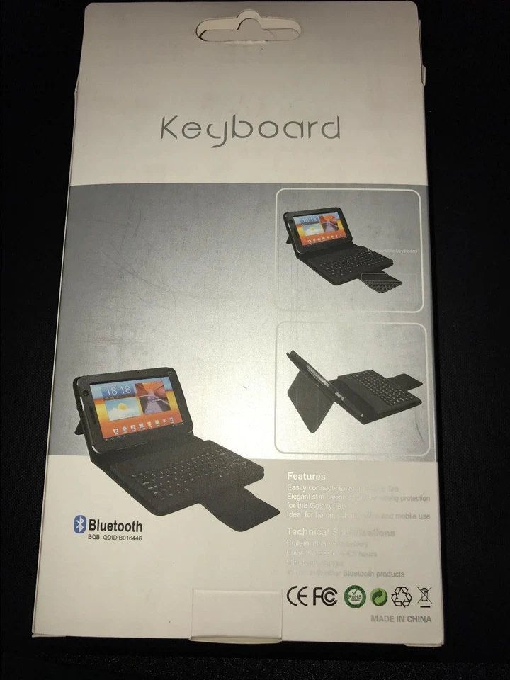 Bluetooth Keyboard Leather Case/Stand for Asus MeMO Pad HD 7 Tablet PC - Image 2 of 4