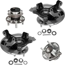 FWD Front Steering Knuckles Rear Wheel Bearing Hubs for Compass Patriot Caliber