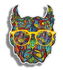 Graffiti Pitbull Sticker Dog Laptop Pit Bull Cup Car Vehicle Window Bumper Decal