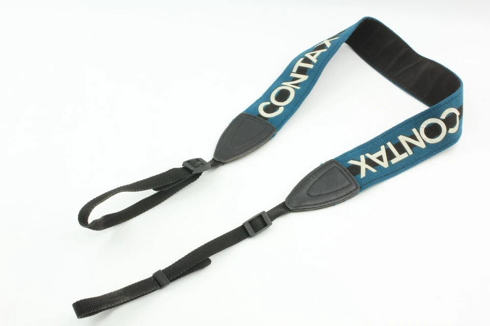 【¡Como Nuevo!】 Correa para el Cuello Contax 645 Original Original Azul y Negro de JAPÓN #0843 Foto 3 de 4