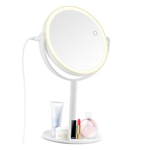 Lighted Magnifying Mirror, 20x Magnifying Makeup Mirror with Lights, Charging