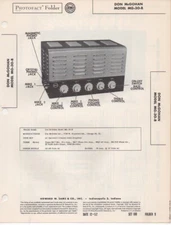 1952 DON MCGOHAN MG-30-B AMPLIFIER SERVICE MANUAL PHOTOFACT SCHEMATIC DIAGRAM 