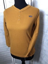NWT Levi s Youth Thermal Henley Knit Long Sleeve Shirt Sz Small 8-10 year.