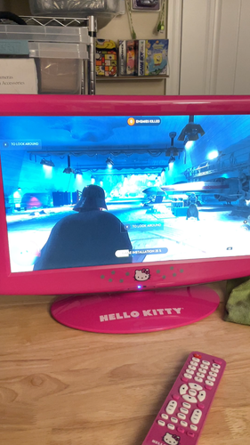 Hello Kitty 19" Sanrio Flat LCD TV Interek KT2219 Spectra Pink Tested - Video 1 of 1