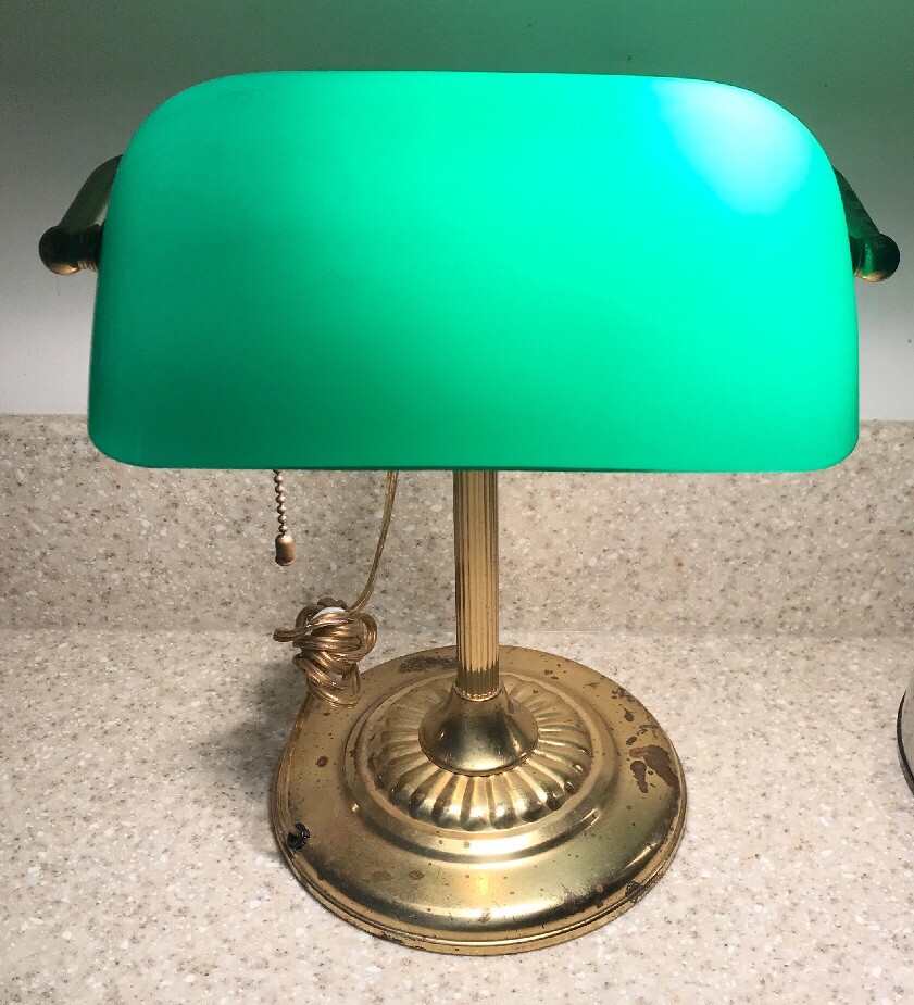 antique study lamp