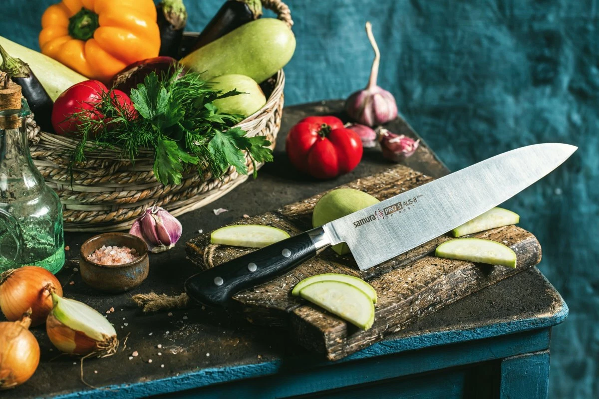 Samura PRO-S Grand Chef’s knife 9.4"/240mm. 59 HRC SP-0087 Kitchen Knife Chef