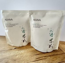 AHAVA DeadSea Salt Natural Dead Sea Bath Salts, 100 DeadSea, 11 oz - 2 Pack