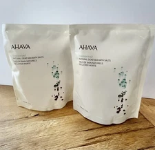 AHAVA DeadSea Salt Natural Dead Sea Bath Salts, 100% DeadSea, 11 oz - 2 Pack