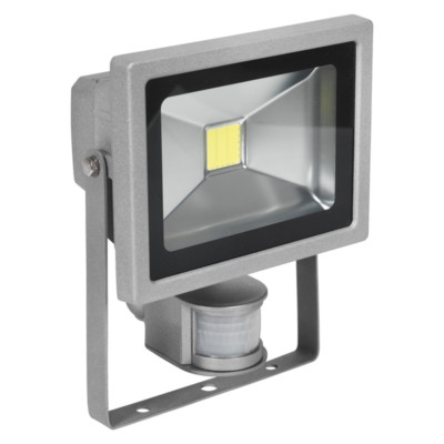 Faro Led Flood Light Slim 30W IP65 Neutro 4000K Carcassa Bianca Con Sensore PIR Di Movimento E - Foto 10