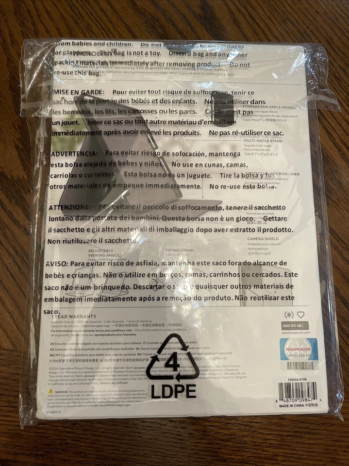 Speck Balance Folio Case for iPad (2019/2020) Emerald Green New In Package - Image 4 of 4