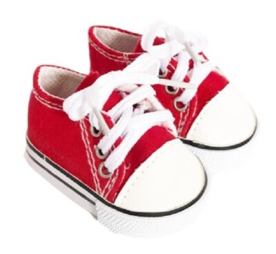 Footwear, Fun & Colorful Red Sneakers, designed for 18-Inch Dolls