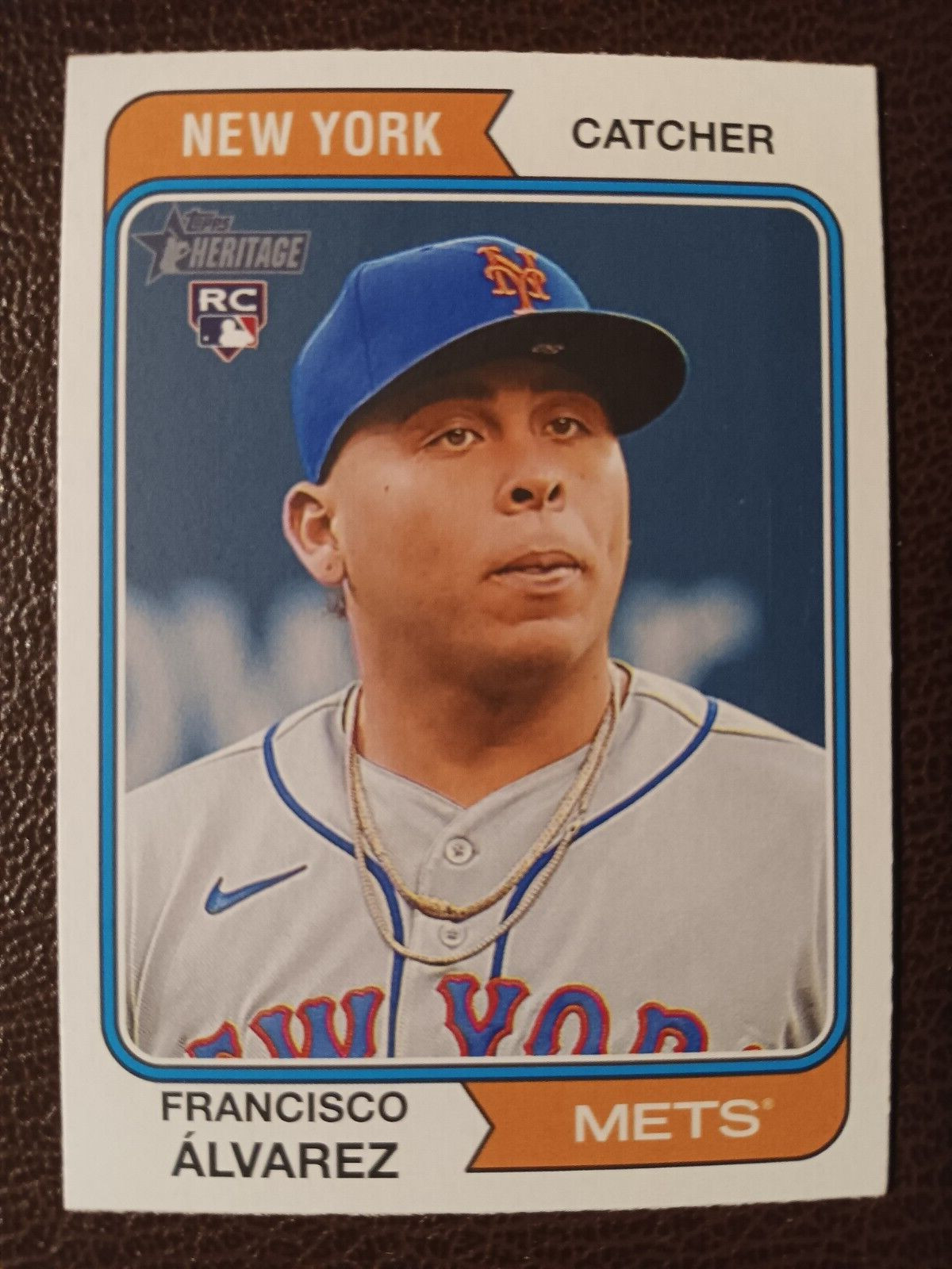 FRANCISCO ALVAREZ NEW YORK METS "ROOKIE" 2023 TOPPS HERITAGE BASEBALL #388