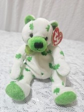 TY Beanie Baby Clover Irish Bear Plush Stuffed Toy
