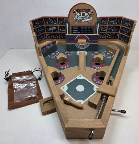 Baseball Pinball Game-Old Century-Front Porch Classics Circa-Wooden Table Top