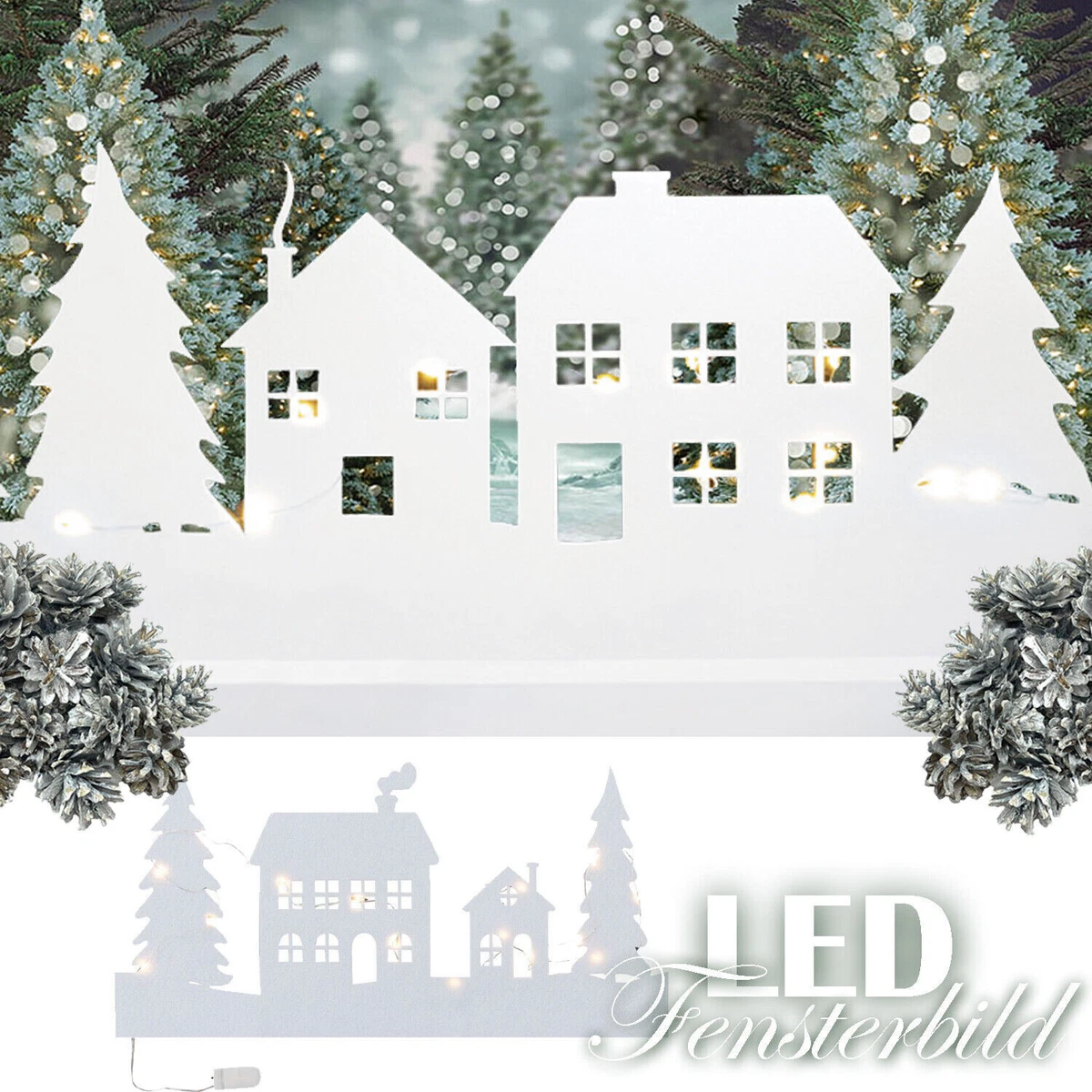 T. Auto Mandatiert led fensterschmuck weihnachten Flöte Anständig Strahlen