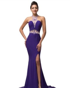 purple evening wear