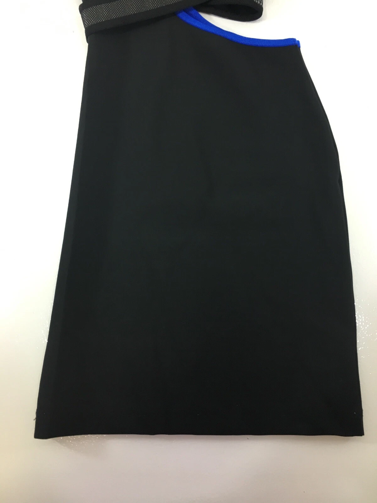 Abito midi donna Alexander Wang collo alto con lato tagliato nero blu 2 P O @