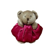 Russ Berrie Tubbles Bear Plush Beanbag Stuffed Animal Round Teddy Pink Ball 5"